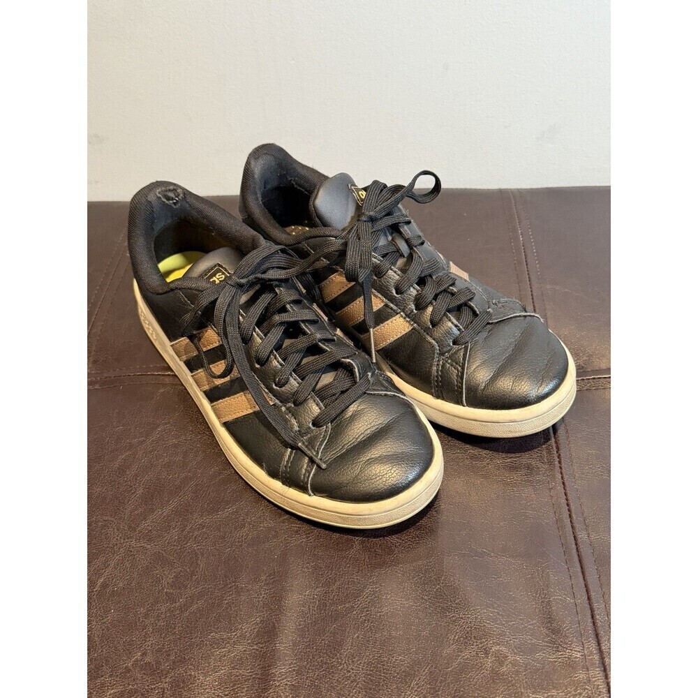 Adidas Cloudfoam Black and Rose Gold Sneakers Size 7.5 HWI 28Y001